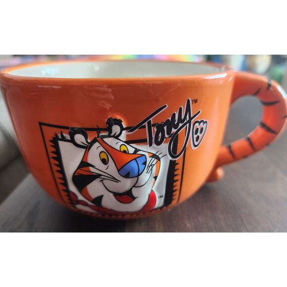 2005 Kellogg Tony the Tiger Orange Coffee Tea Cereal Soup Mug - Picture 1 of 6